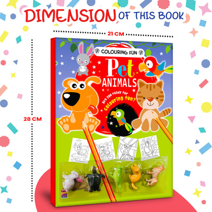 Fun Pet Animals Colouring Book | Coloring Activity Book for Kids Aged 6 to 8 Years