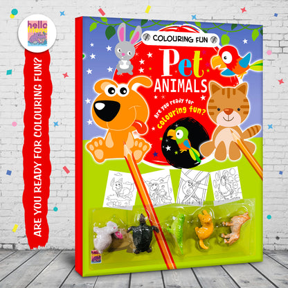 Fun Pet Animals Colouring Book | Coloring Activity Book for Kids Aged 6 to 8 Years