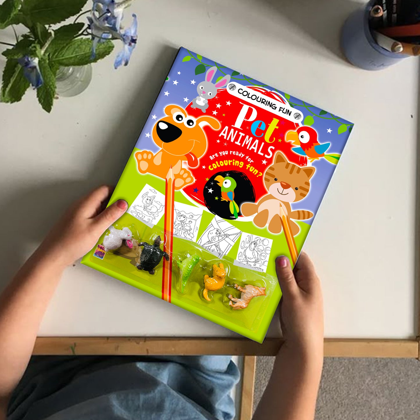 Fun Pet Animals Colouring Book | Coloring Activity Book for Kids Aged 6 to 8 Years
