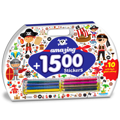 Amazing 1500+ Stickers & Activity – Pirates | Mega Sticker Activity Book for Kids | Creative Play & Fun Learning