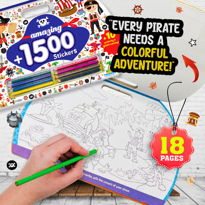 Amazing 1500+ Stickers & Activity – Pirates | Mega Sticker Activity Book for Kids | Creative Play & Fun Learning