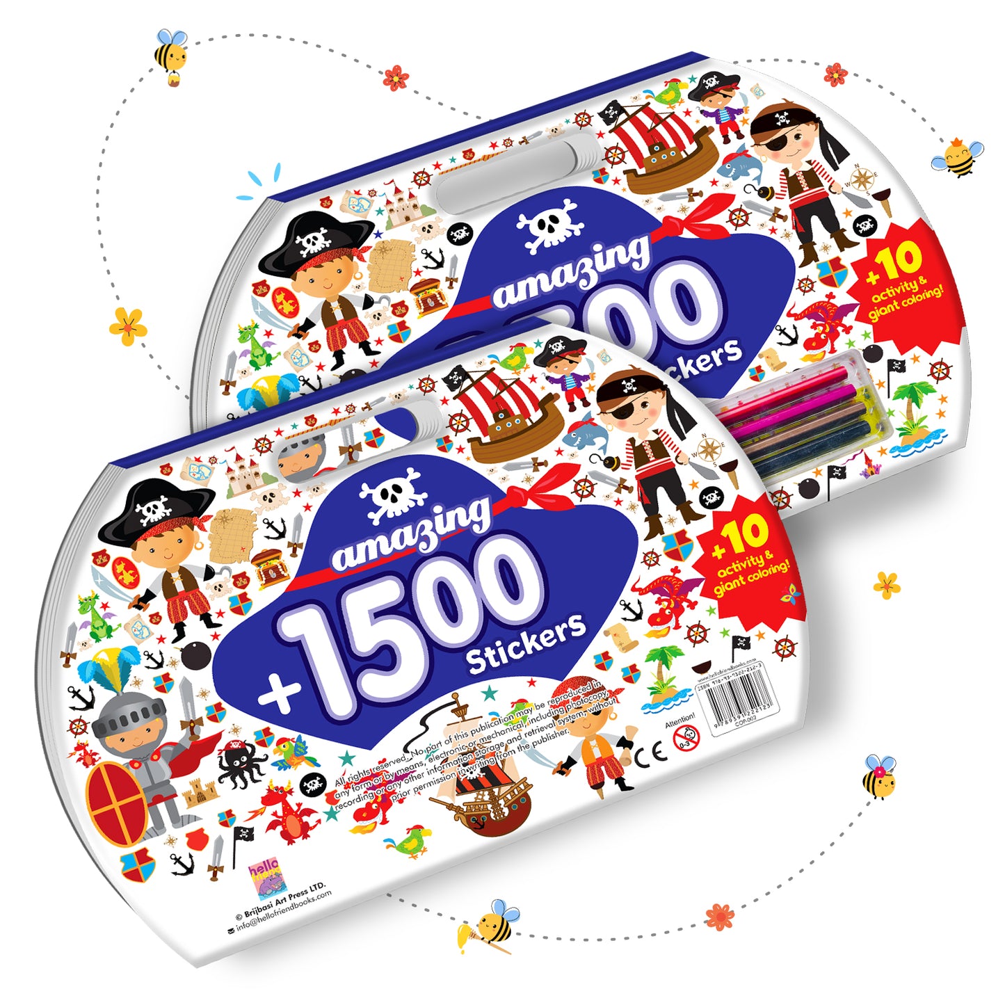 Amazing 1500+ Stickers & Activity – Pirates | Mega Sticker Activity Book for Kids | Creative Play & Fun Learning