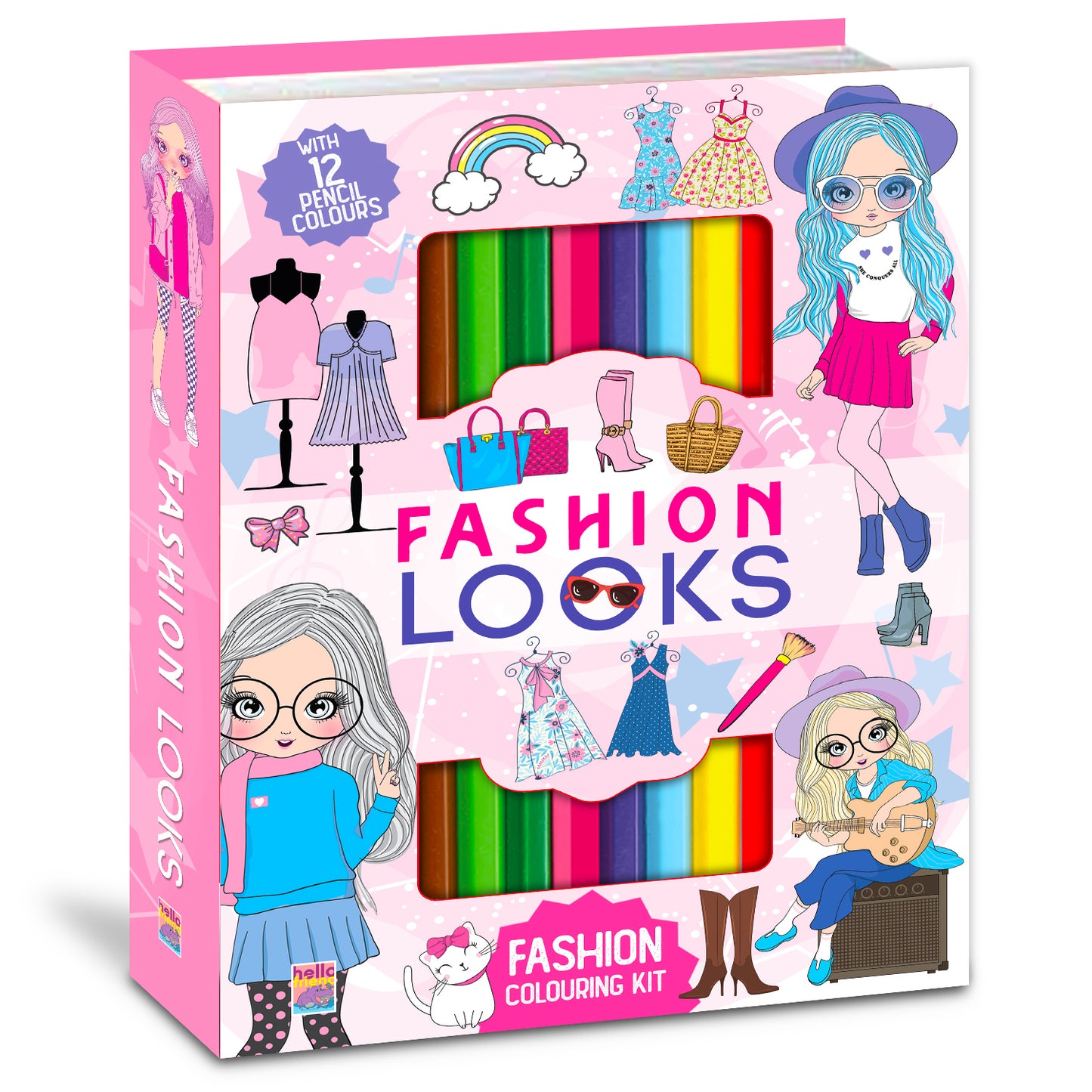 Fashion Looks Art Kit | Fashion Coloring & Creative Activity Kit for Kids | Stylish Art & Learning Kit