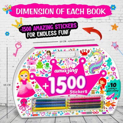 Amazing 1500+ Stickers & Activity – Princess | Mega Sticker Activity Book for Kids | Creative Play & Fun Learning