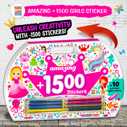 Amazing 1500+ Stickers & Activity – Princess | Mega Sticker Activity Book for Kids | Creative Play & Fun Learning
