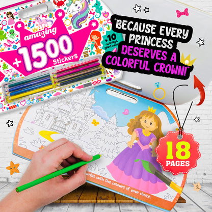 Amazing 1500+ Stickers & Activity – Princess | Mega Sticker Activity Book for Kids | Creative Play & Fun Learning