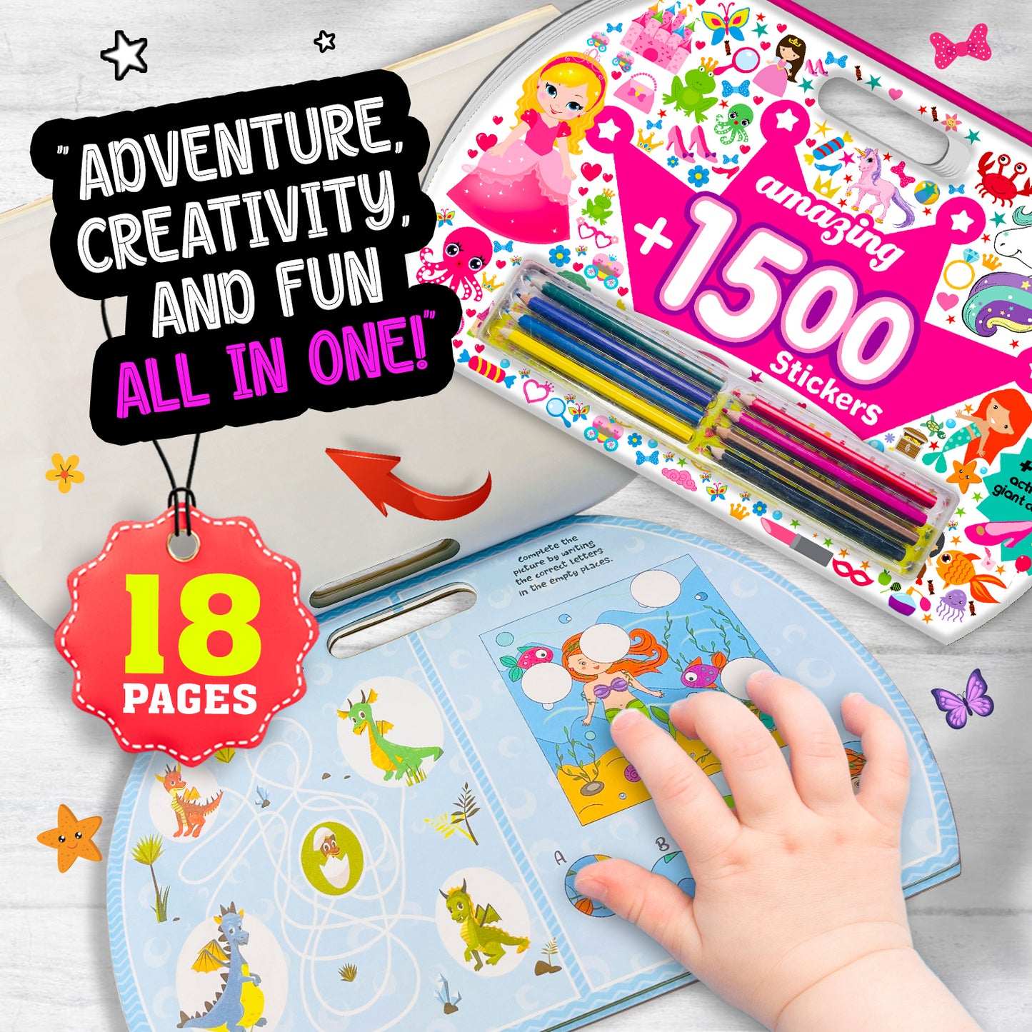 Amazing 1500+ Stickers & Activity – Princess | Mega Sticker Activity Book for Kids | Creative Play & Fun Learning