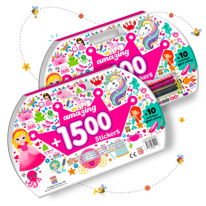 Amazing 1500+ Stickers & Activity – Princess | Mega Sticker Activity Book for Kids | Creative Play & Fun Learning