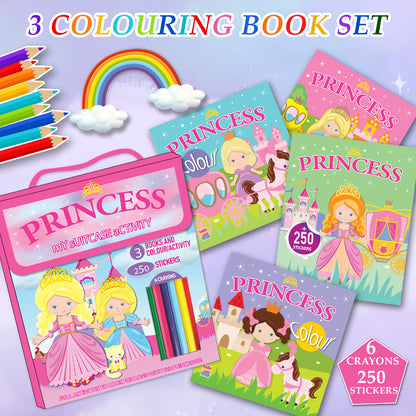 Princess – My Suitcase Activity | Princess Coloring & Activity Suitcase for Kids | Creative Learning Fun Set
