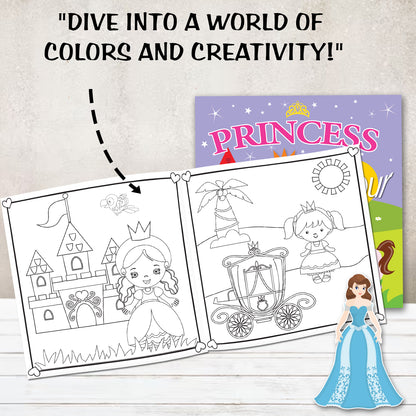 Princess – My Suitcase Activity | Princess Coloring & Activity Suitcase for Kids | Creative Learning Fun Set