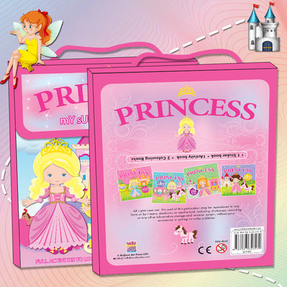 Princess – My Suitcase Activity | Princess Coloring & Activity Suitcase for Kids | Creative Learning Fun Set