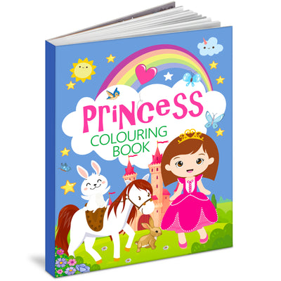 Princess Colouring Book (Blue) | Magical Princess Colouring Book for Kids