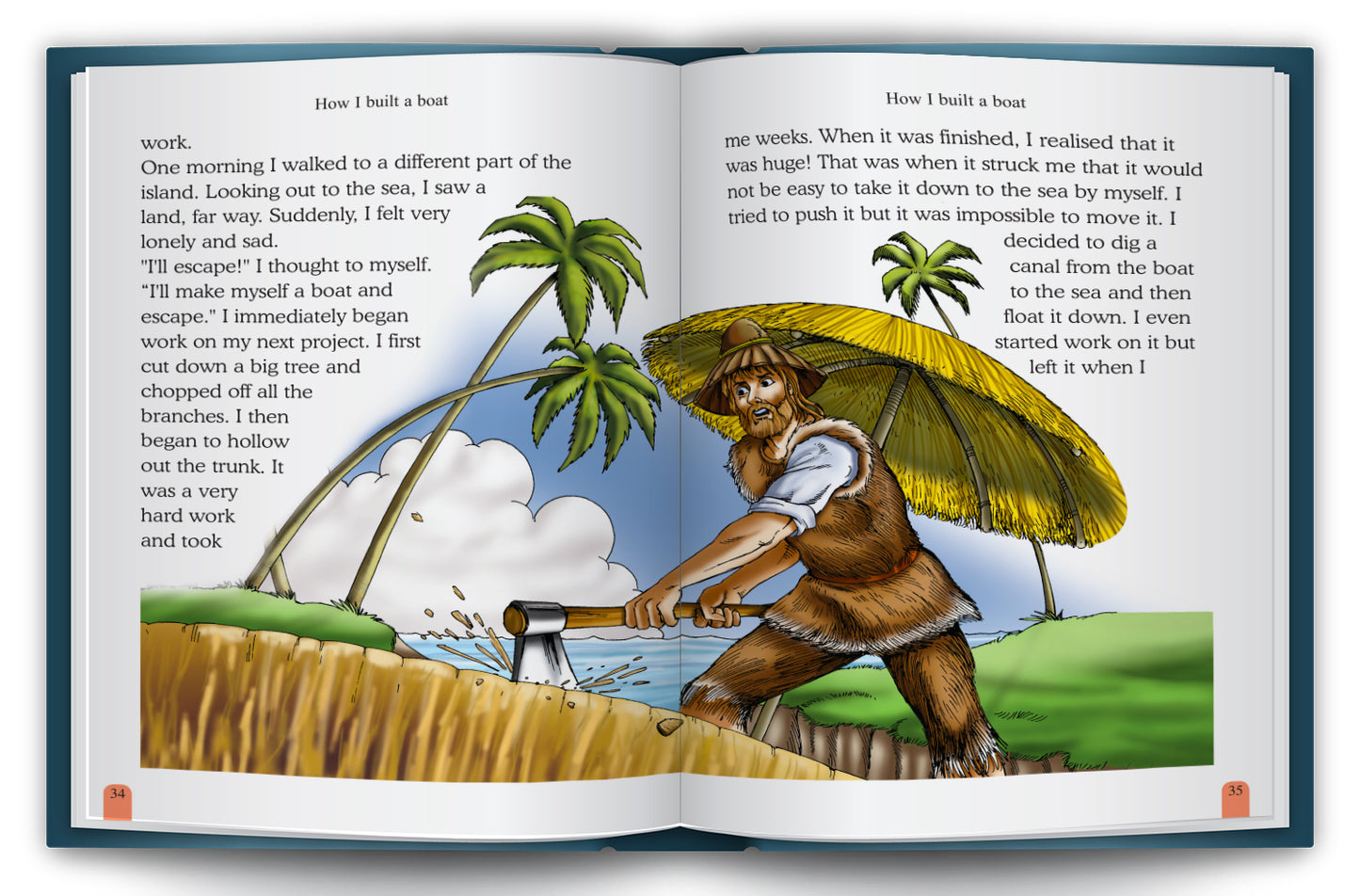 Robinson Crusoe - 3D book display
