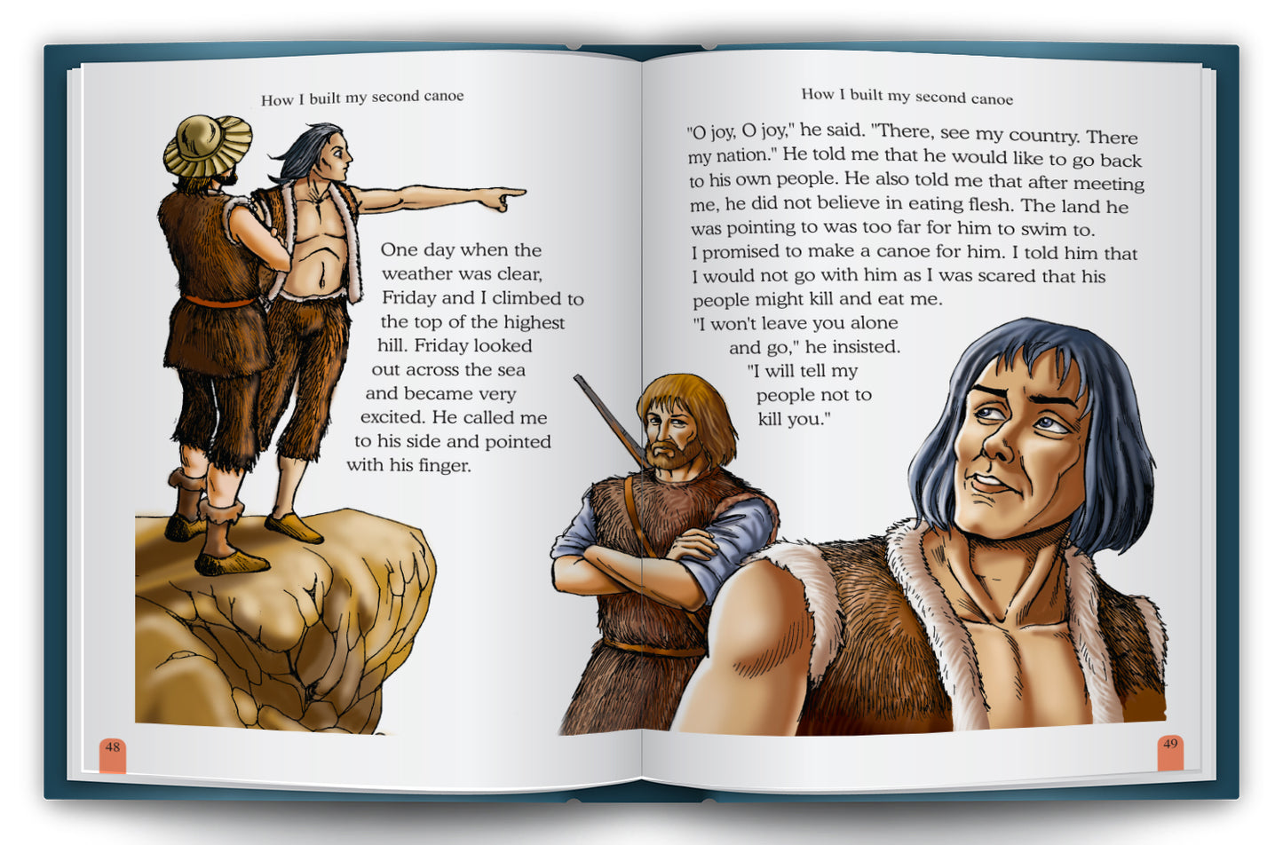 Robinson Crusoe - Two books lifestyle display