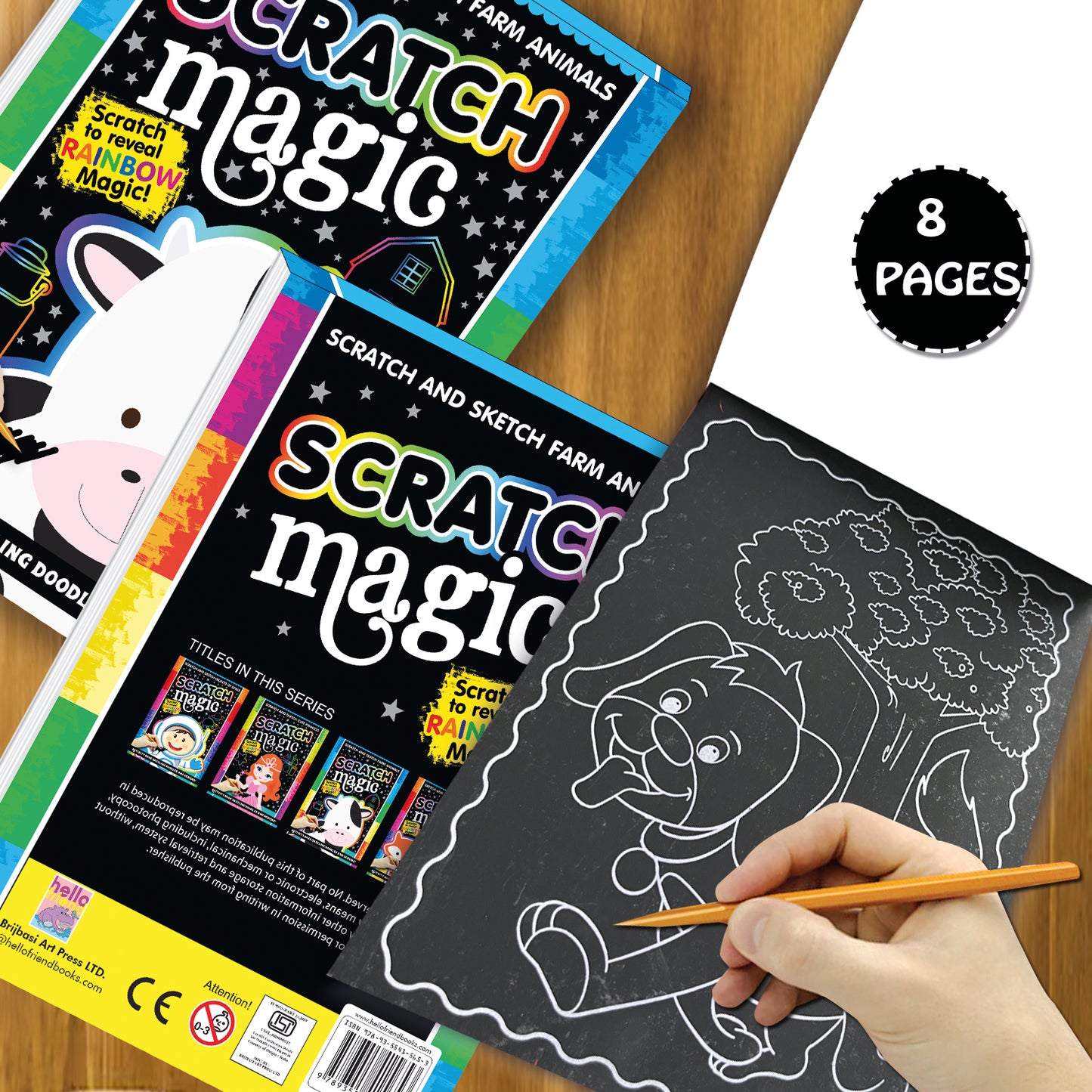 Scratch Magic – Farm Animals | Scratch & Reveal Activity Book for Kids | Farm Animal Art & Creative Fun