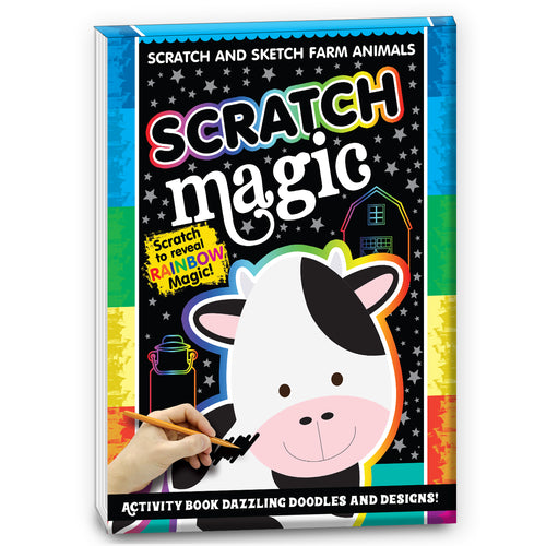 Scratch Magic – Farm Animals | Scratch & Reveal Activity Book for Kids | Farm Animal Art & Creative Fun