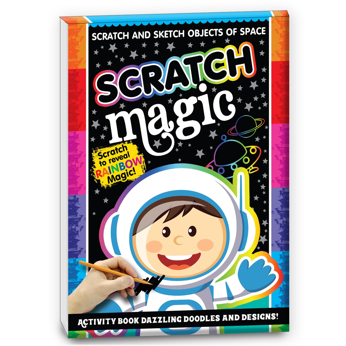 Scratch Magic – Objects of Space | Scratch & Reveal Activity Book for Kids | Space Scratch Art & Creative Fun