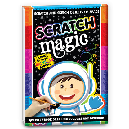 Scratch Magic – Objects of Space | Scratch & Reveal Activity Book for Kids | Space Scratch Art & Creative Fun