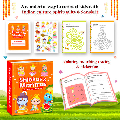 Shlokas and Mantras Activity Book | Indian Culture Learning Book for Kids