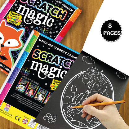 Scratch Magic – Cute Animals | Scratch & Reveal Activity Book for Kids | Animal Scratch Art & Creative Fun
