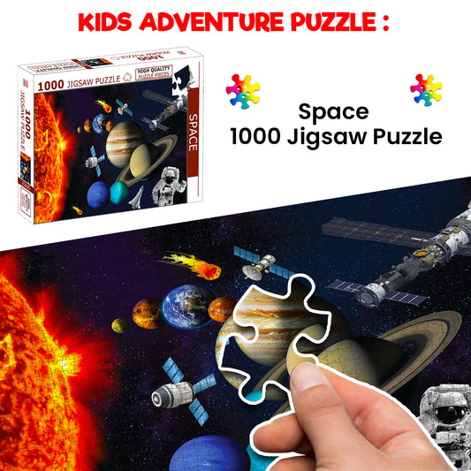 Space Adventure Jigsaw Puzzle - Lifestyle with kids