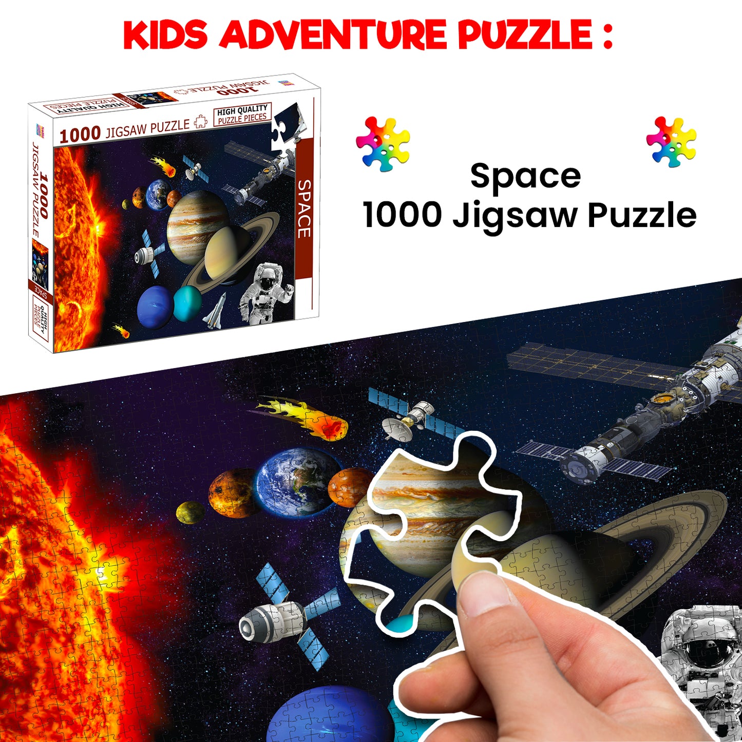 Space Adventure Jigsaw Puzzle - Lifestyle with kids