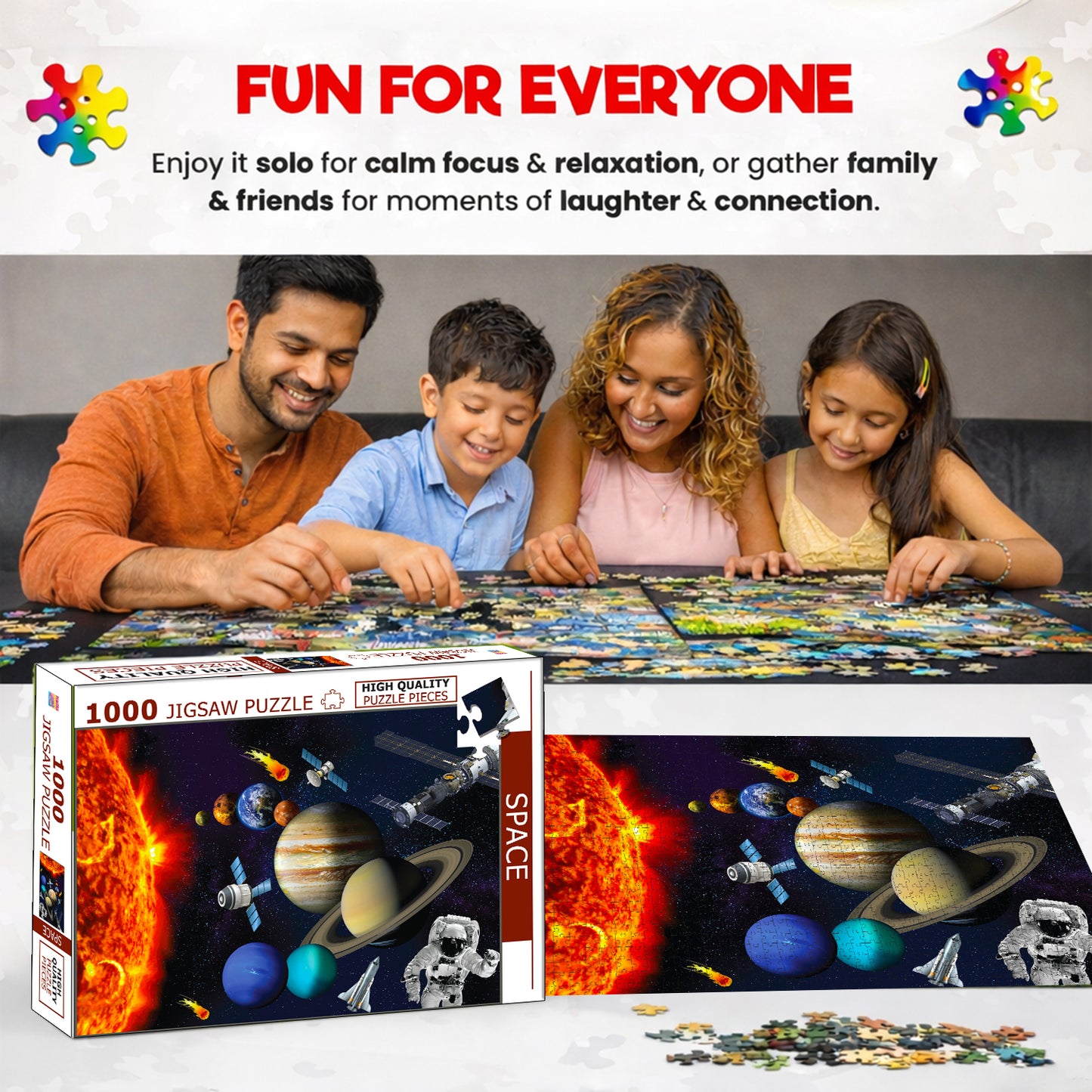 Space Adventure Jigsaw Puzzle - Completed puzzle dimensions