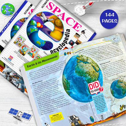 Ultimate Space Encyclopedia - Inside pages Earth and its Movements spread 144 pages