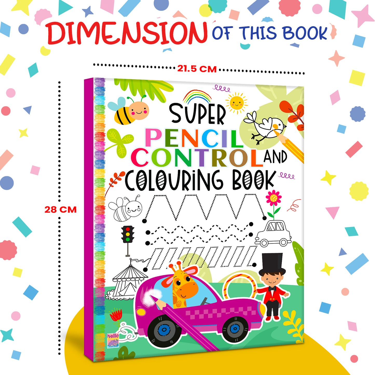 Super Pencil Control and Colouring Book | Pencil Tracing & Coloring Activity Book for Kids | Early Learning Workbook