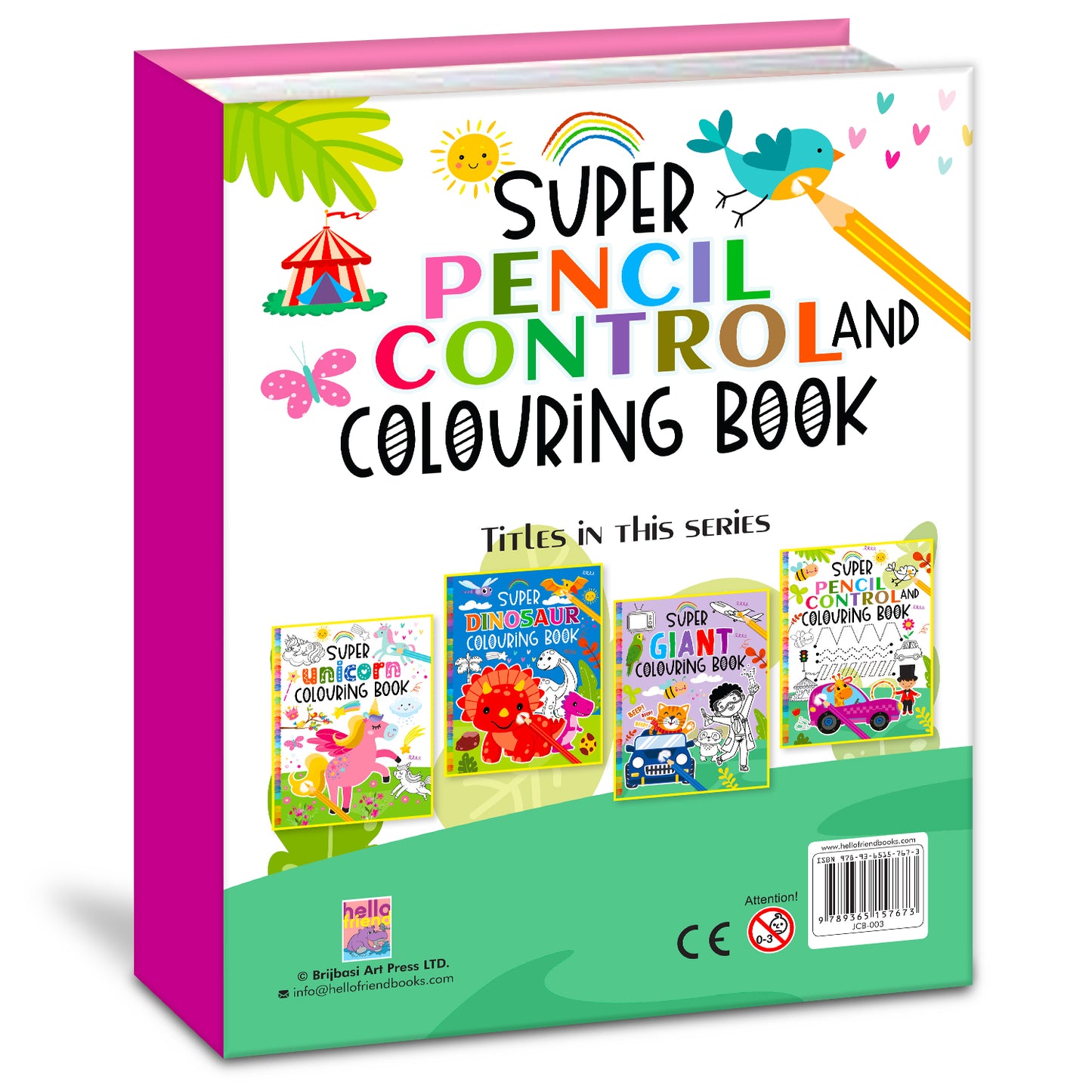 Super Pencil Control and Colouring Book | Pencil Tracing & Coloring Activity Book for Kids | Early Learning Workbook