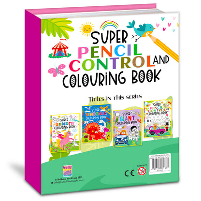 Super Pencil Control and Colouring Book | Pencil Tracing & Coloring Activity Book for Kids | Early Learning Workbook