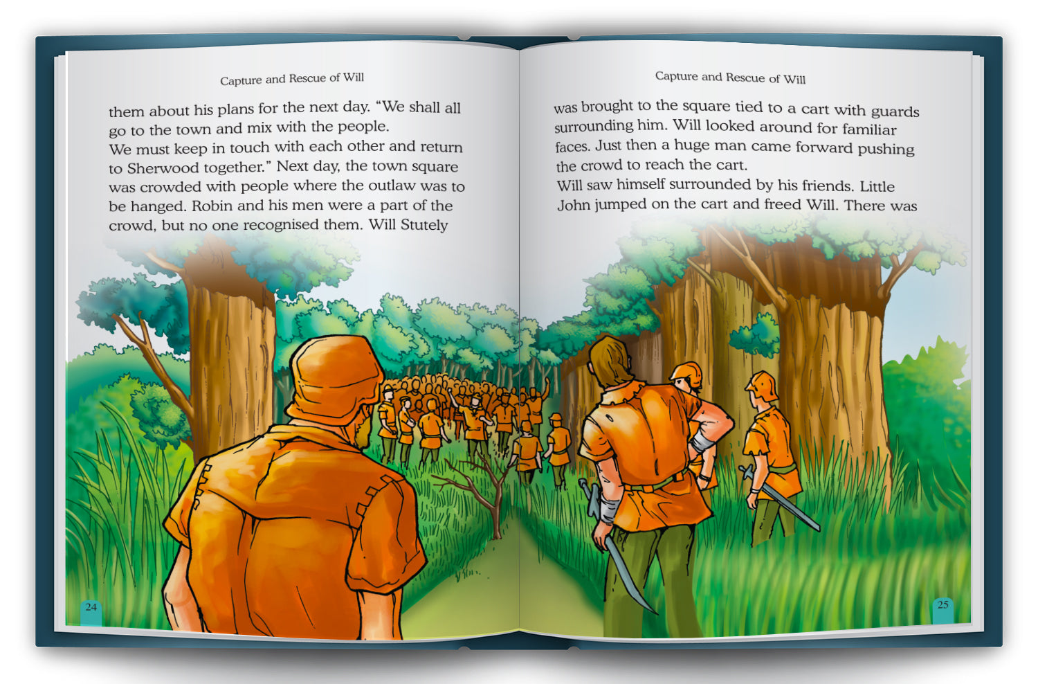 The Adventures of Robin Hood - Interior spread: Capture and Rescue of Will (continued)