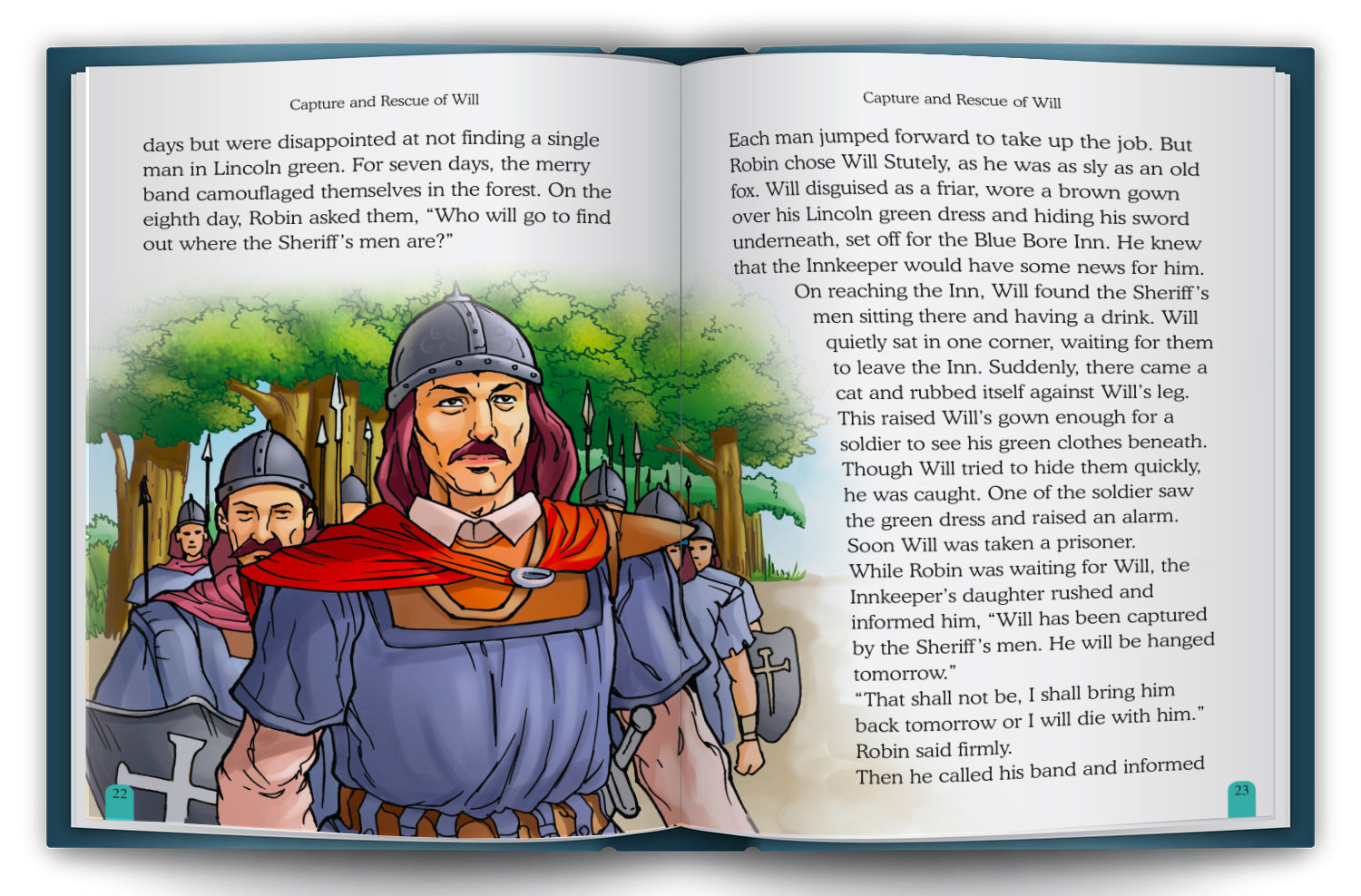 The Adventures of Robin Hood - Interior spread: Robin Hood Meets Little John