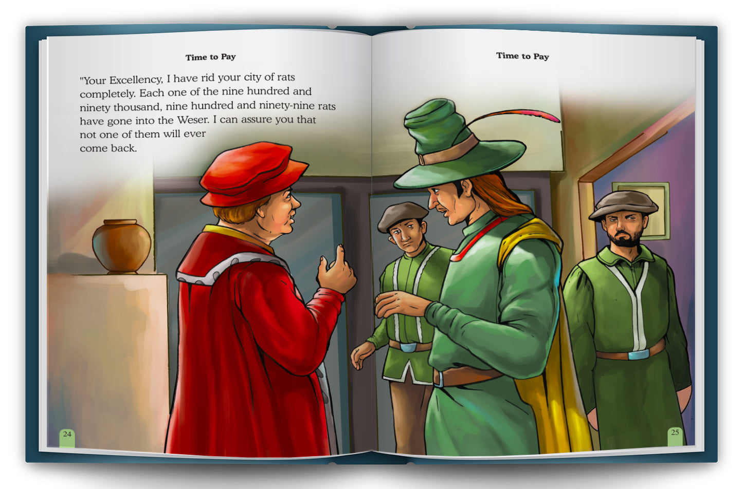 The Pied Piper of Hamelin - Interior spread: Children Follow the Piper
