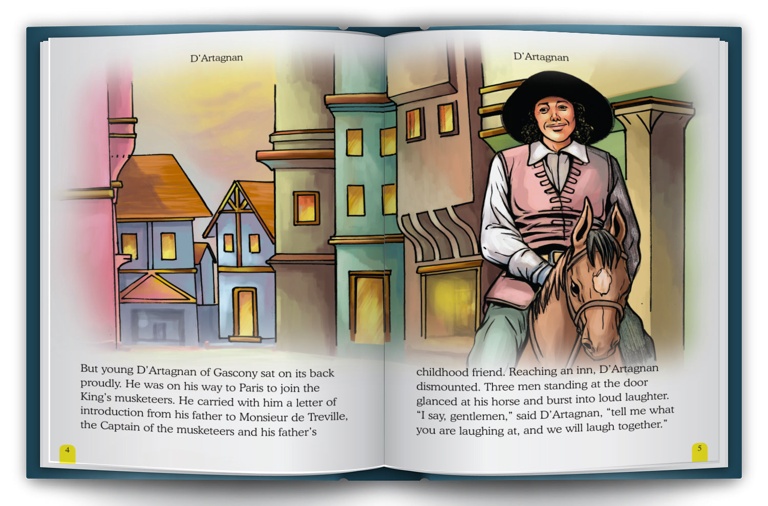 The Three Musketeers - Interior spread: D'Artagnan's Visitor