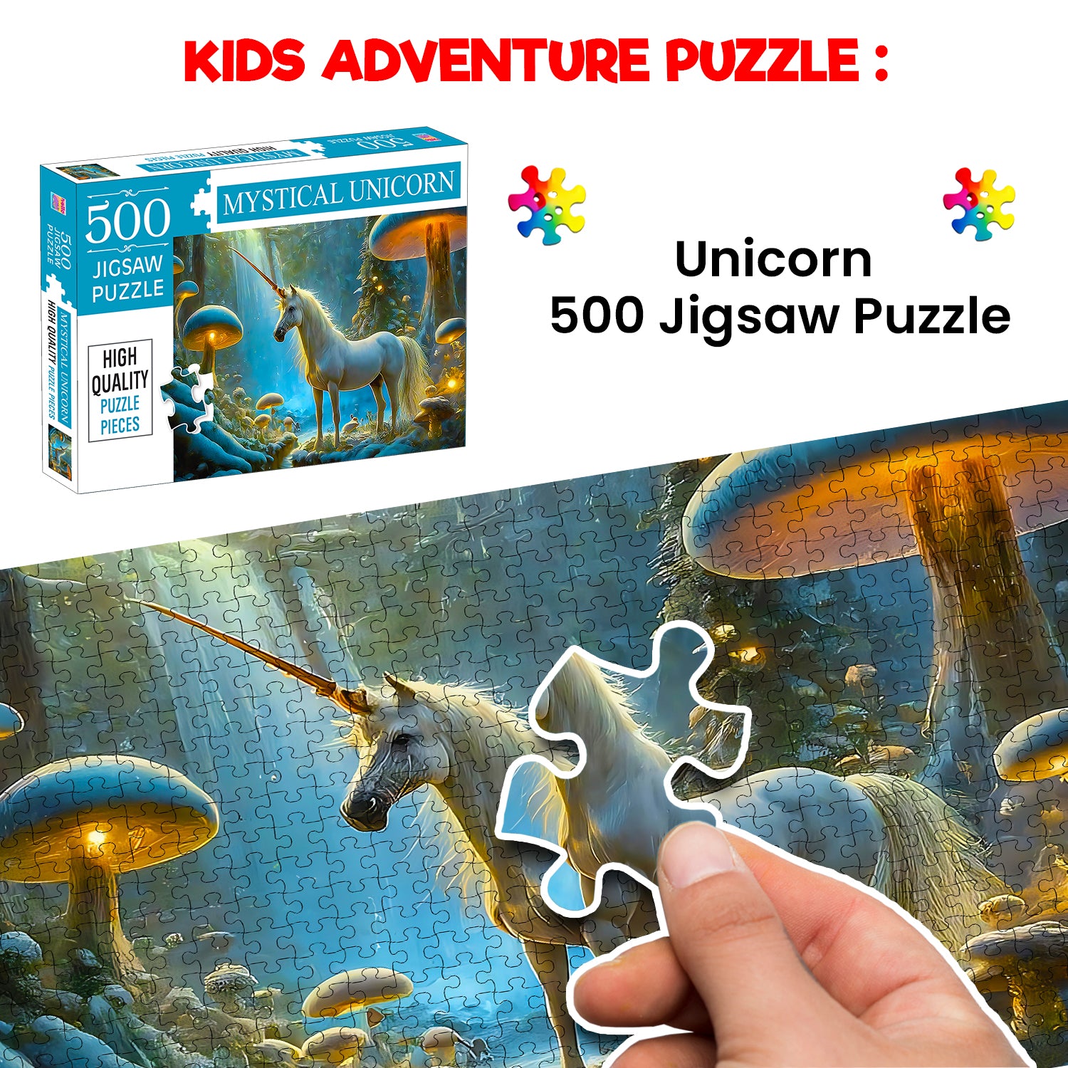 Mystical Unicorn Jigsaw Puzzle - Family & Kids Play