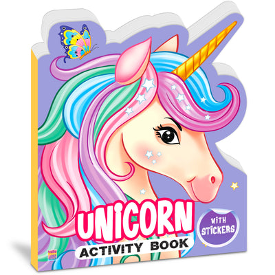 Die-Cut Unicorn Activity Book | Unicorn Sticker Activity Book for Kids | Creative Learning & Play Book