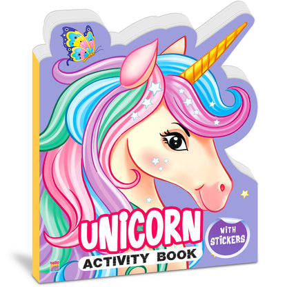 Die-Cut Unicorn Activity Book | Unicorn Sticker Activity Book for Kids | Creative Learning & Play Book