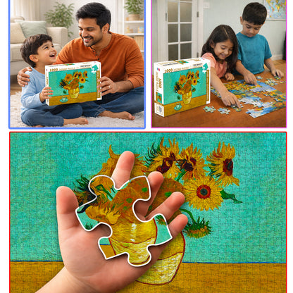 Vase with 12 Flowers Jigsaw Puzzle - Average piece size 7x5cm, 1.75mm thick