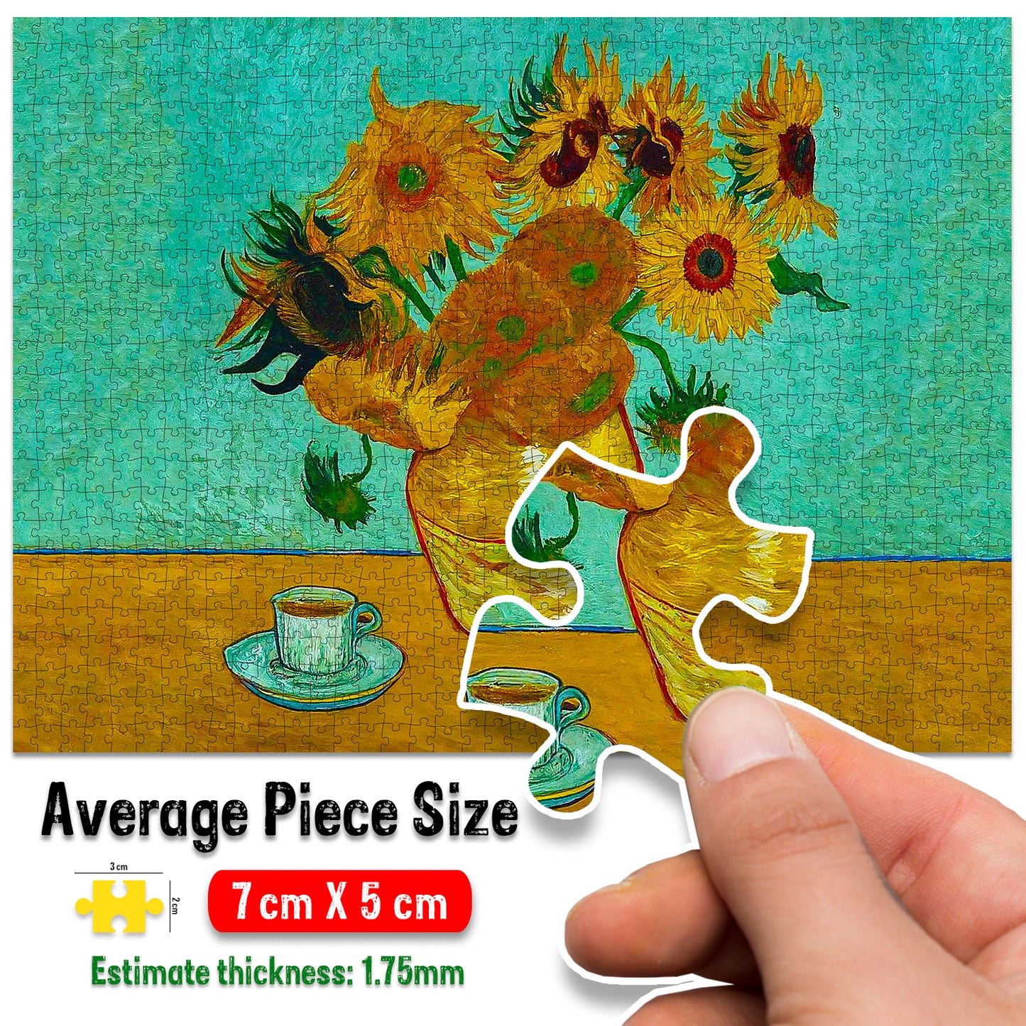 Vase with 12 Flowers Jigsaw Puzzle - High quality & safe material features