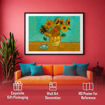 Vase with 12 Flowers Jigsaw Puzzle - Fun for everyone family