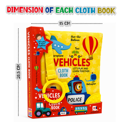 Vehicles Cloth Book - Dimensions