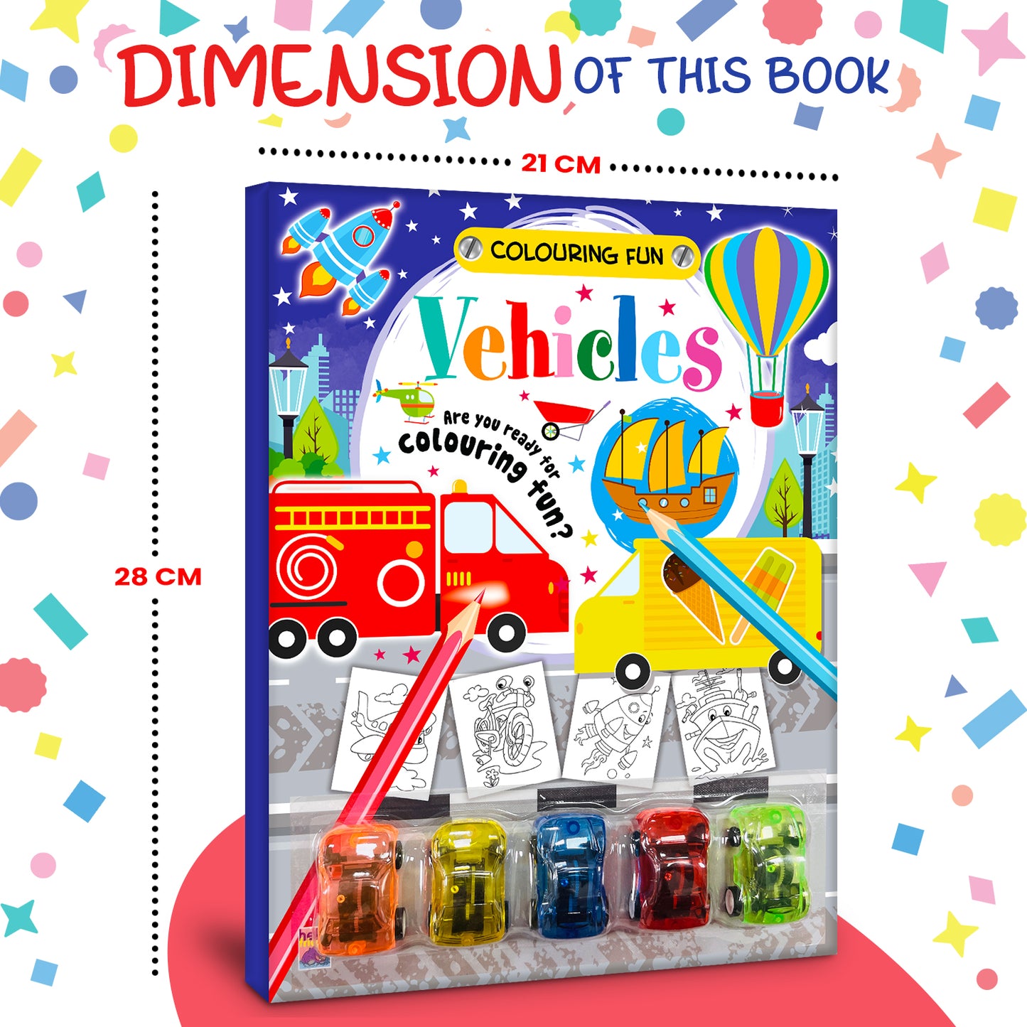 Colouring Fun Vehicles - Coloring Activity Book for Creative Kids