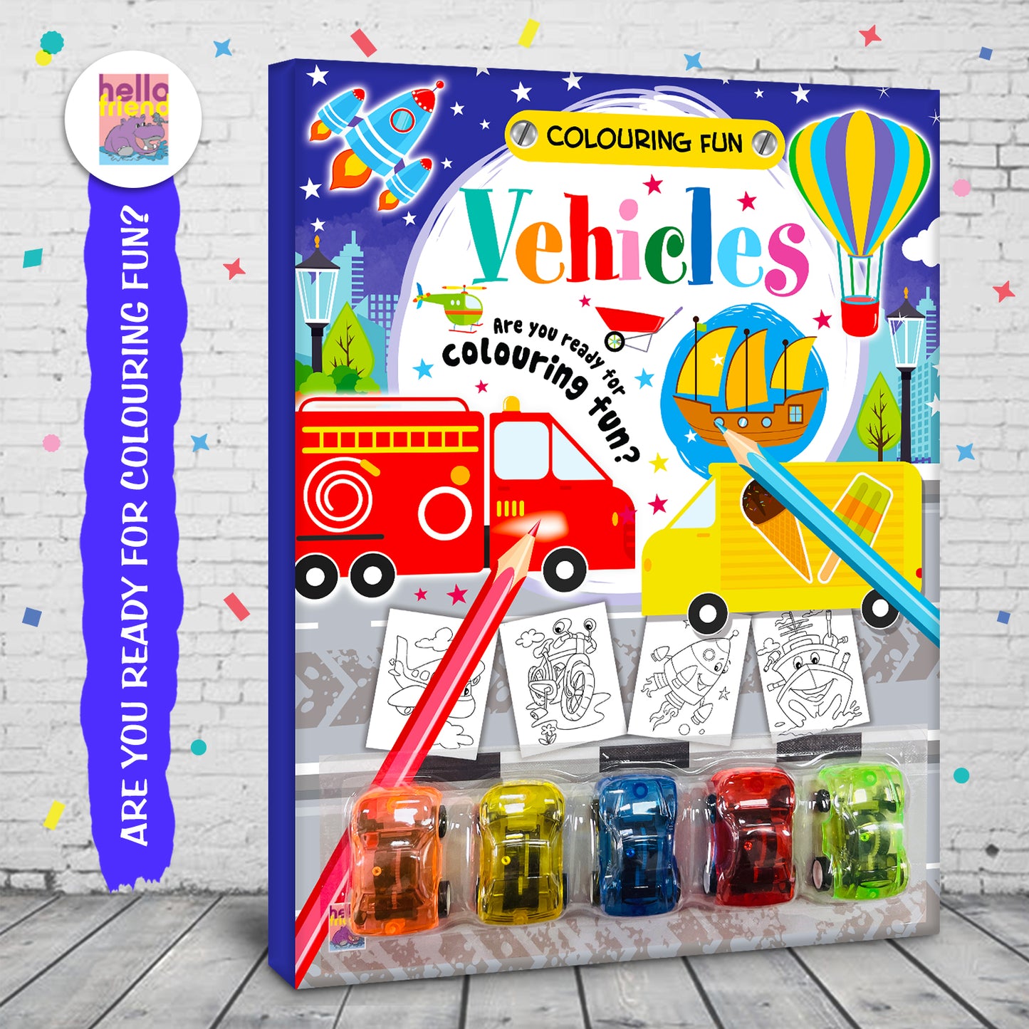 Colouring Fun Vehicles - Coloring Activity Book for Creative Kids