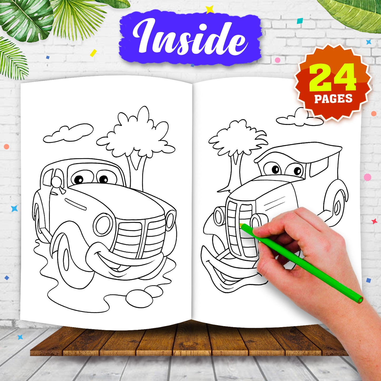 Colouring Fun Vehicles - Coloring Activity Book for Creative Kids