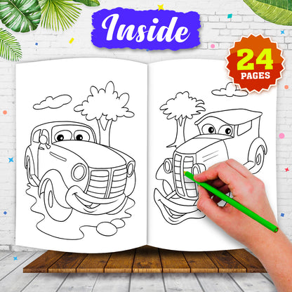 Colouring Fun Vehicles - Coloring Activity Book for Creative Kids