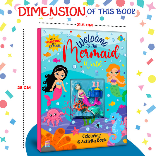 Welcome to the Mermaid World - Book with toy eraser