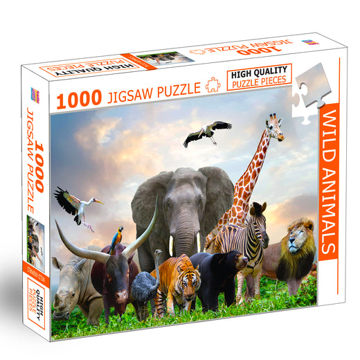Wild Animals Jigsaw Puzzle | 1000 Piece Educational Puzzle for Kids & Adults | Brain Boosting Puzzle Game