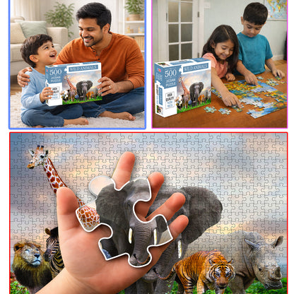Wild Animals Jigsaw Puzzle - Average Piece Size