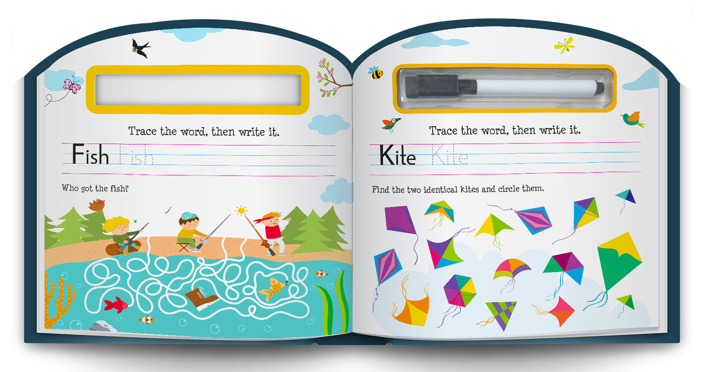 Wipe & Clean First Words | Reusable First Words Learning Book for Kids | Early Learning Activity Book